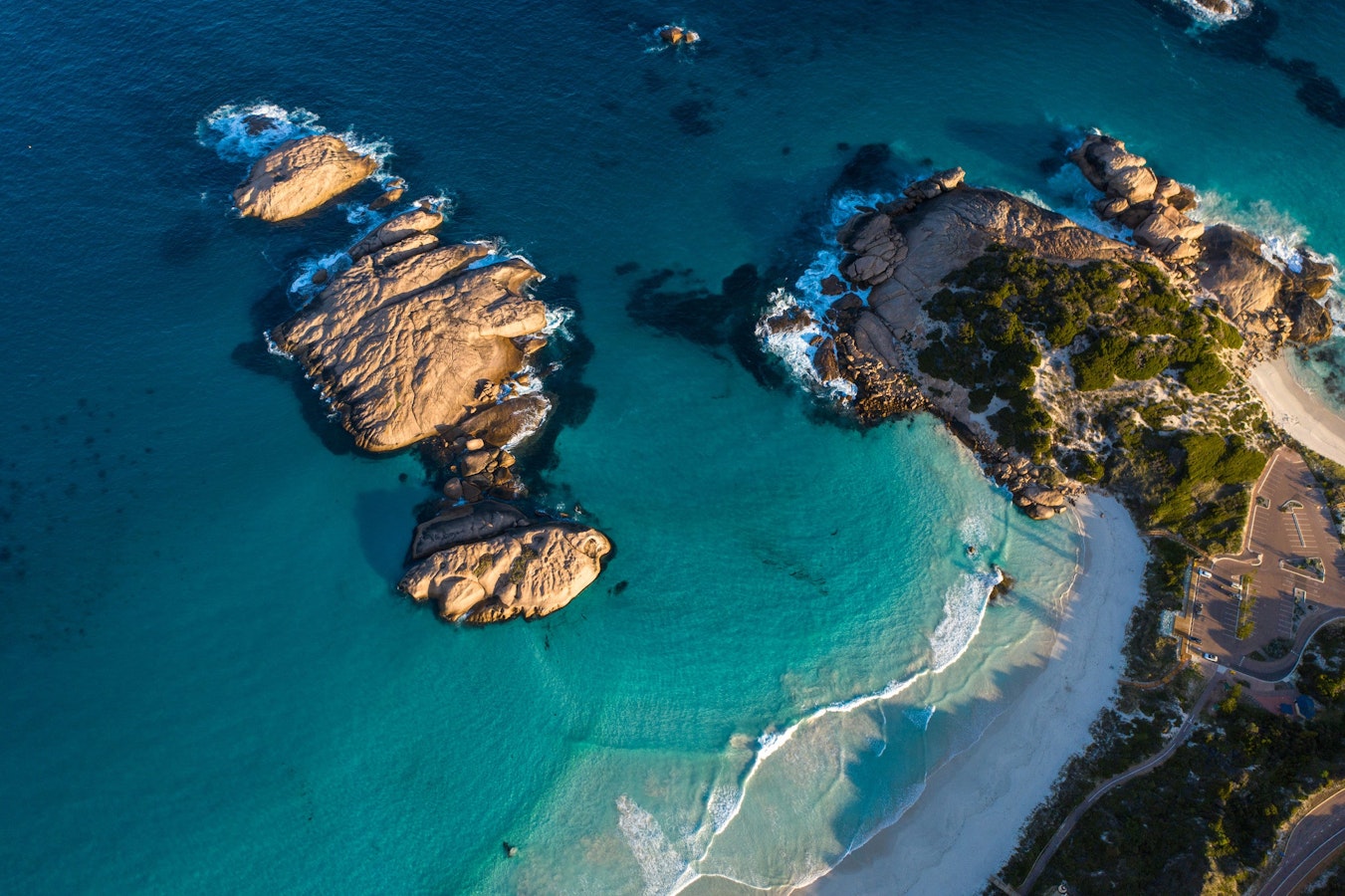 Aerial view of Twilight Cove, along the Great Ocean Drive